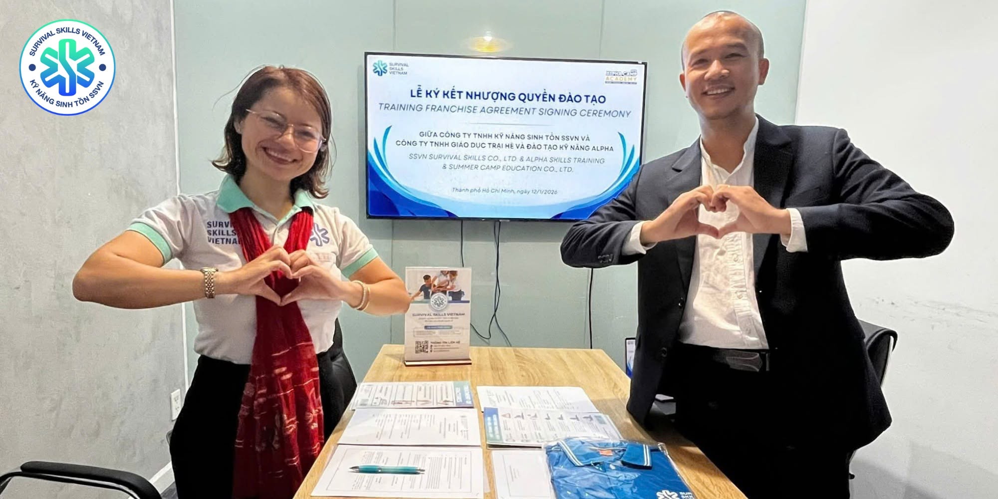 Đại diện SSVN và Alpha tại lễ ký kết nhượng quyền đào tạo, TP. Hồ Chí Minh ngày 12/01/2026